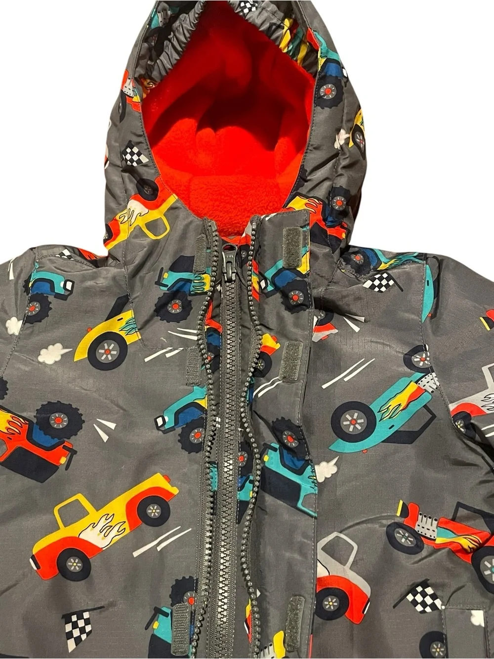 3T Childrens Place Puffer Coat Snowpants Bibs Boys Cars Trucks Jacket Overalls